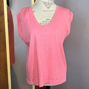 LOFT Pretty Pink Cotton Top 🌸